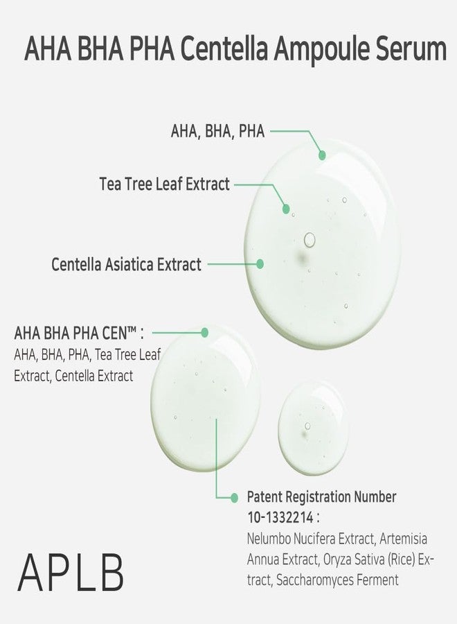 ايه بي ال بي سيروم أمبولات السنتيلا من APLB AHA BHA PHA | AHA BHA PHA CEN™ 32.5% 1.35 أونصة سائلة / عناية بالبشرة الكورية، مقشر، مرطب يدوم طويلاً، ينعش البشرة بلطف ويحسن ملمسها - Image 4